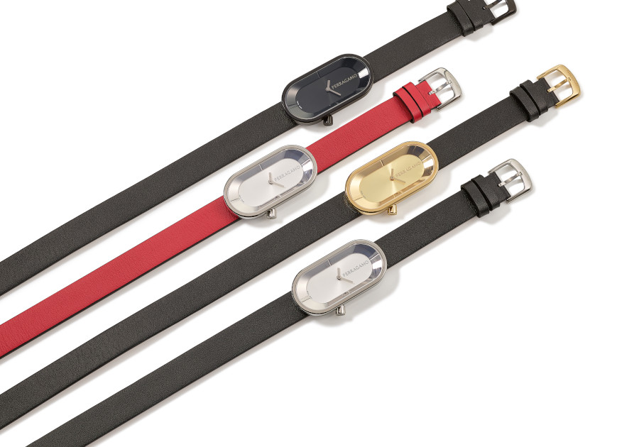 Ferragamo Women Ferragamo Curve watch Red